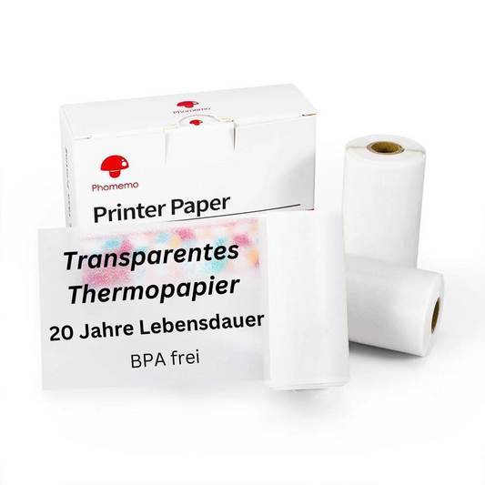 Klebendes Thermopapier (transparent)