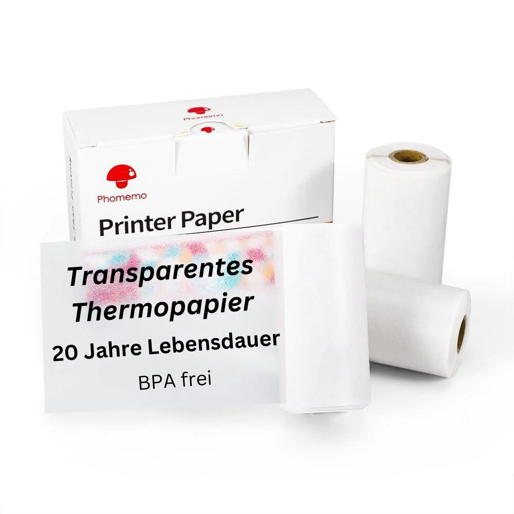 Klebendes Thermopapier (transparent)